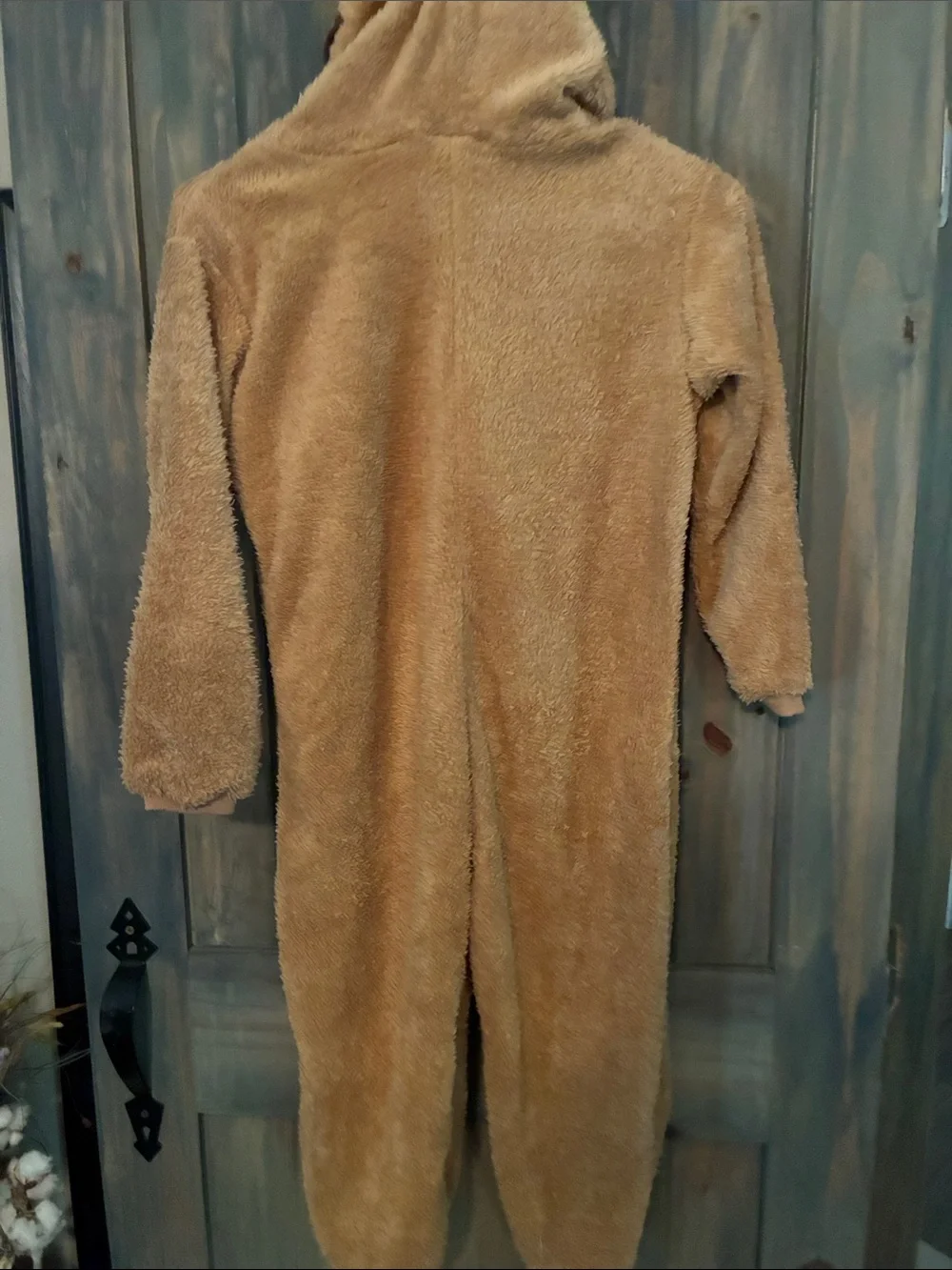 Kids Plush Reindeer Onesie - Brown with Cream Belly